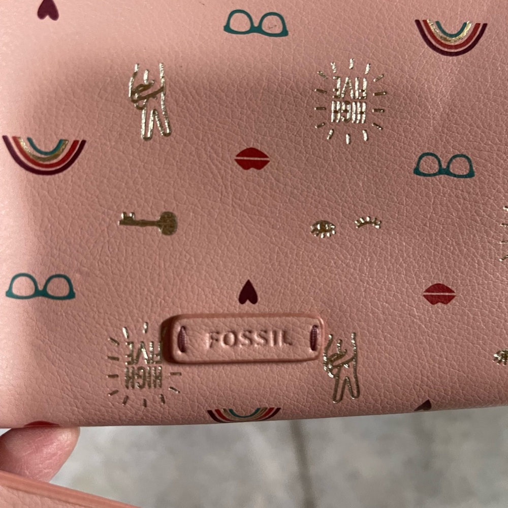 Fossil Caroline Rfid Zip Around Wallet Cherry Blo… - image 2